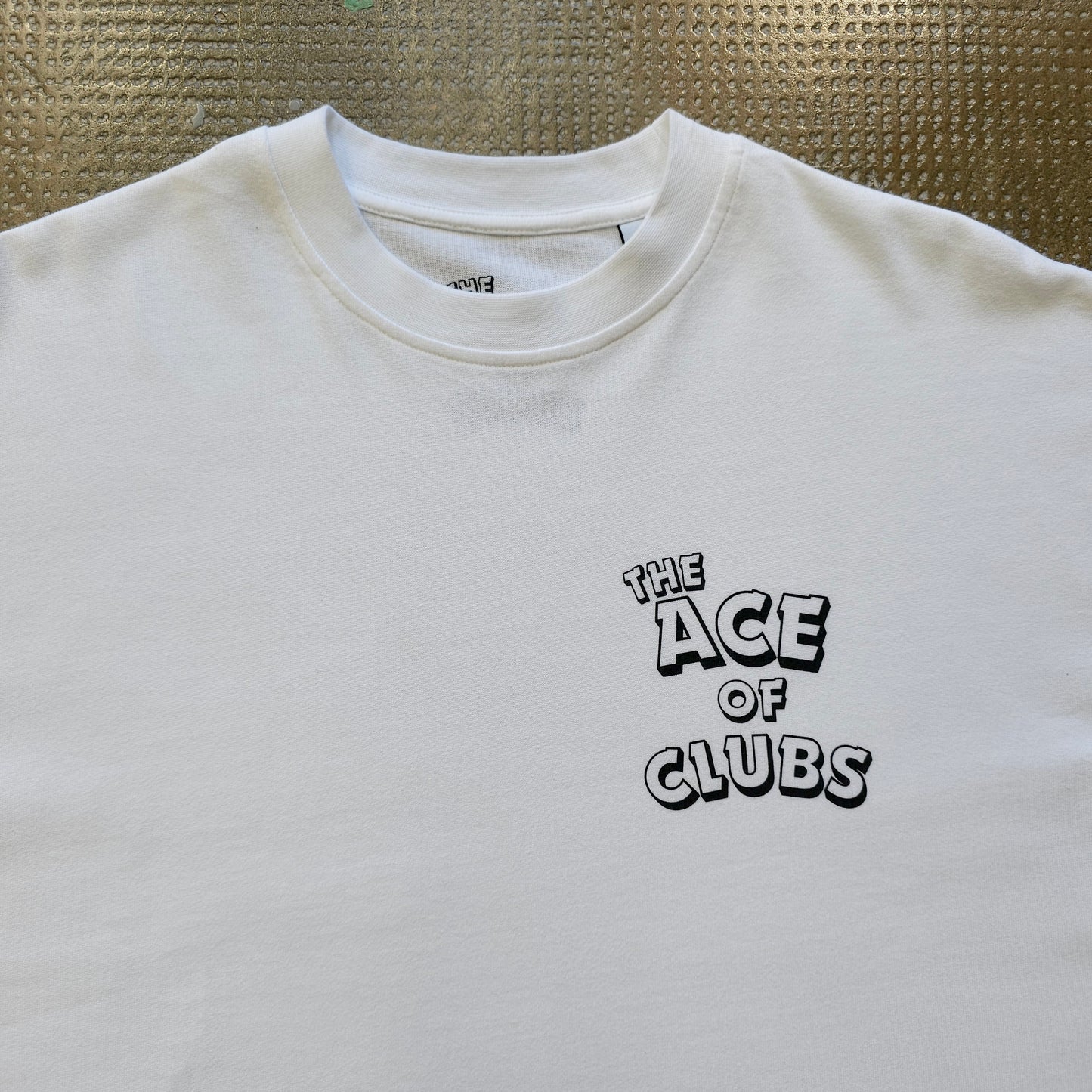 T-shirt Boxy Blanc Ace Of Clubs Cartoon